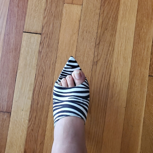 Ladies open toe high heel shoes - Picture 4 of 5